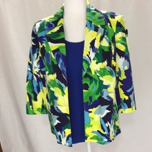 Molly & Max Abstract Design  Green/ Blue Blazer Size Medium